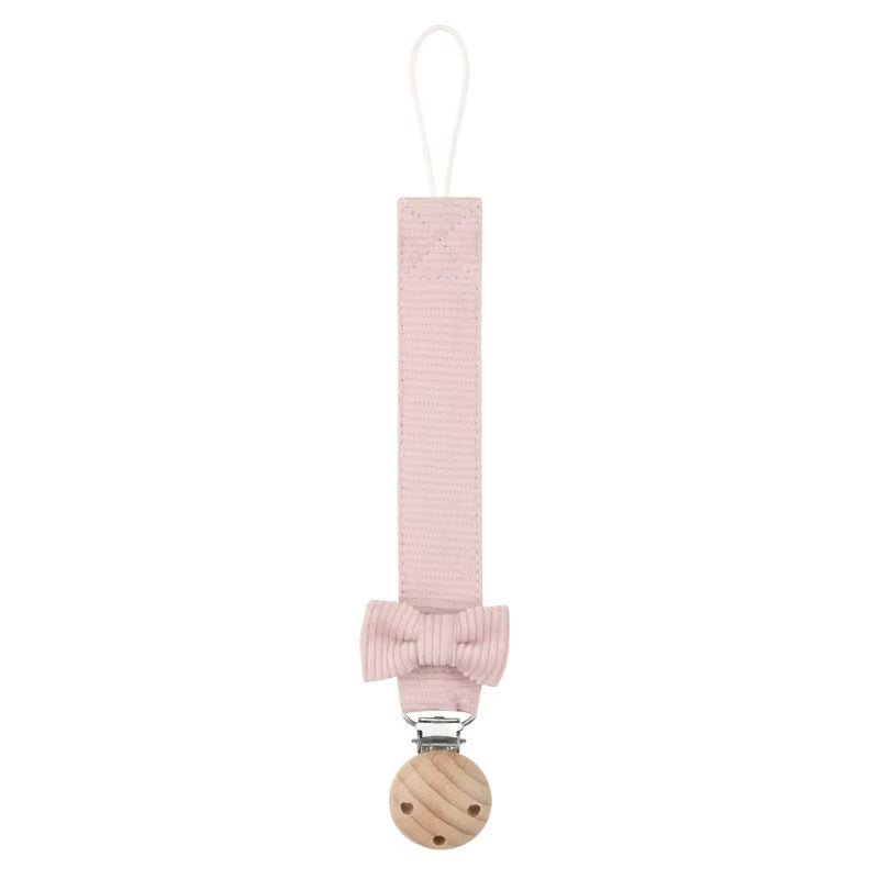 Pacifier Chain with Clip & Bow Designs Colorful & Attention Grabbing Pacifier Clip Teething Toy Holder Essential