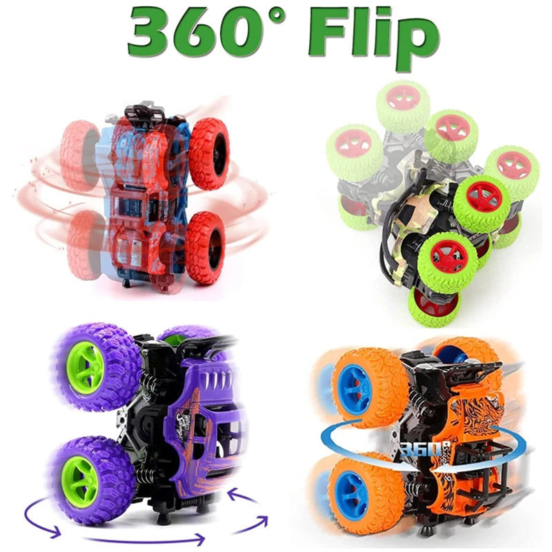 Hot Toys Car Monster Truck Four-Wheel Drive Vehicle Stunt Dump Car Inertia Car Toy Dinosaur Pull Back Children Toy Boy Girl Gift