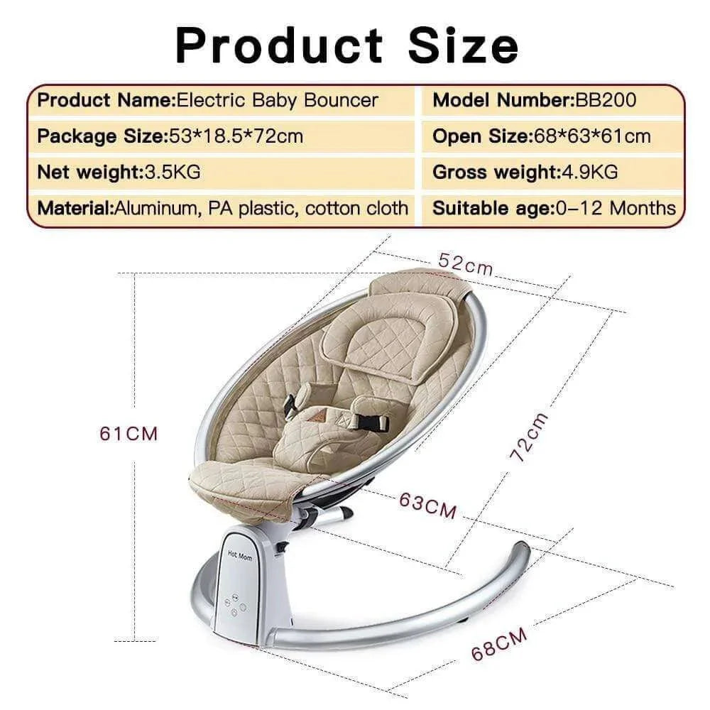 Hotmom™ Bluetooth Baby Rocker | Electric Baby Bouncer for Infant