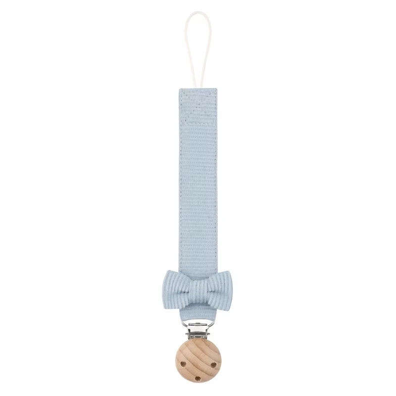Pacifier Chain with Clip & Bow Designs Colorful & Attention Grabbing Pacifier Clip Teething Toy Holder Essential