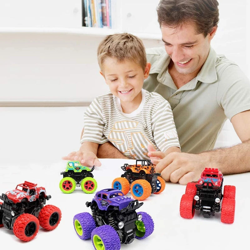 Hot Toys Car Monster Truck Four-Wheel Drive Vehicle Stunt Dump Car Inertia Car Toy Dinosaur Pull Back Children Toy Boy Girl Gift