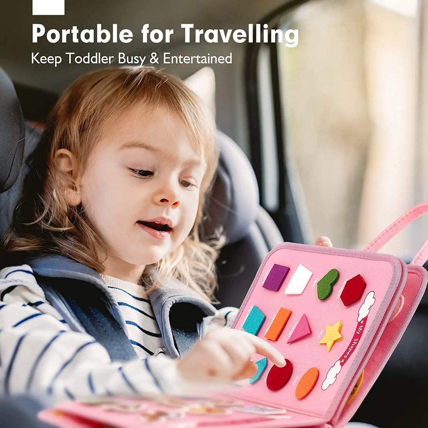 Montessori Busy Book Educational Toys for Toddler Portable Activity Travel Board Fine Motor Skills Early Education Learing Toys