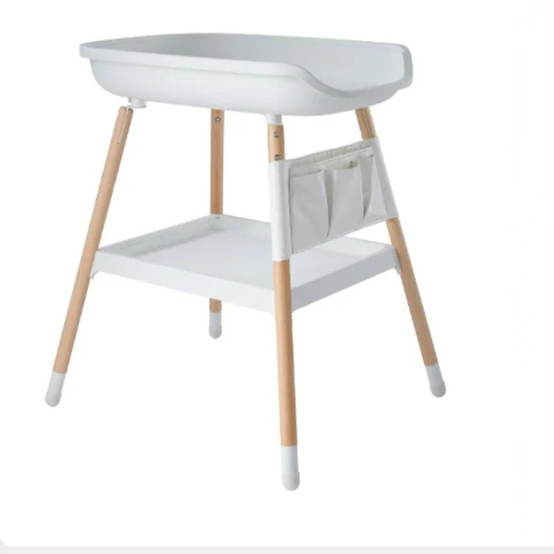 Nordic Simple Design Baby Care Table, Stable and Durable Beech Diaper Station, Newborn Massage Table, Infant Changing Station