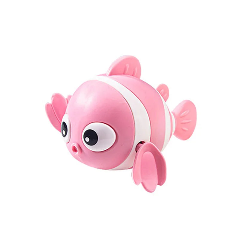 Bath Toys Cute Swimming Clown Fish Bath Toys for Toddlers Floating Wind up Toys for Boy Girl New Born Baby Bathtub Toddler Toys