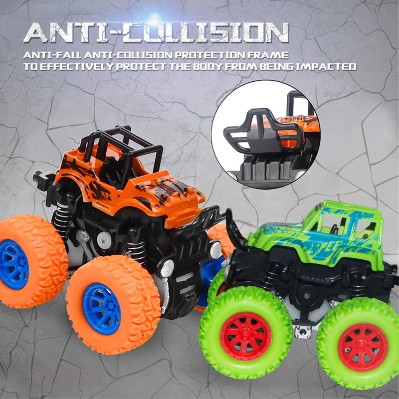 Hot Toys Car Monster Truck Four-Wheel Drive Vehicle Stunt Dump Car Inertia Car Toy Dinosaur Pull Back Children Toy Boy Girl Gift