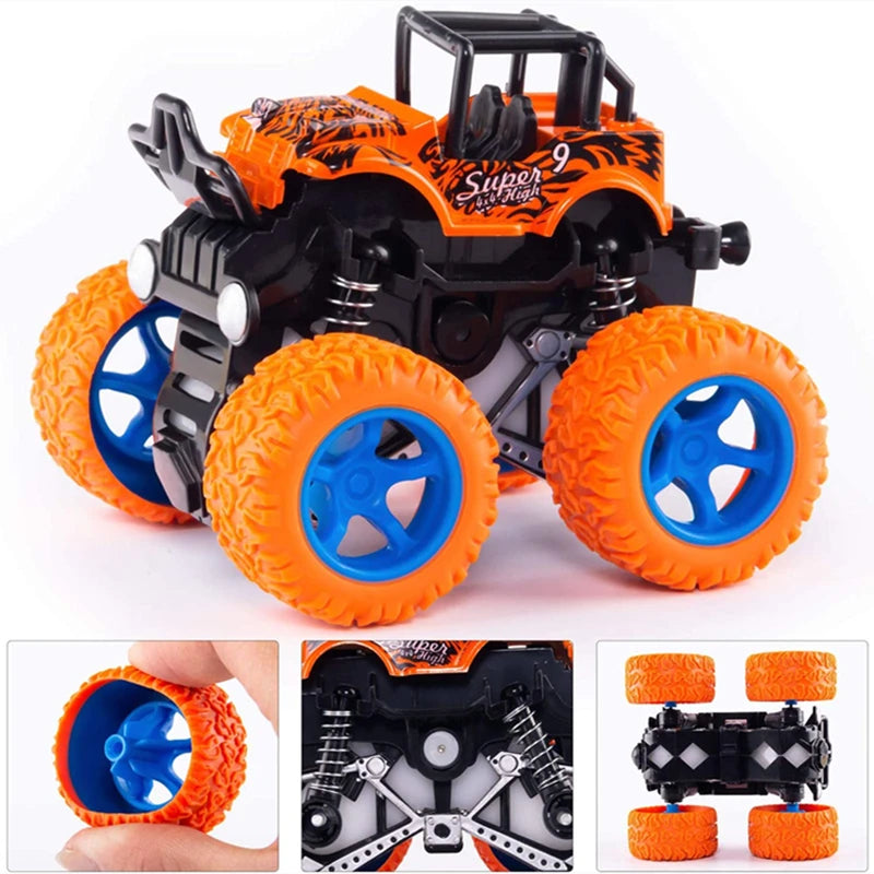 Hot Toys Car Monster Truck Four-Wheel Drive Vehicle Stunt Dump Car Inertia Car Toy Dinosaur Pull Back Children Toy Boy Girl Gift