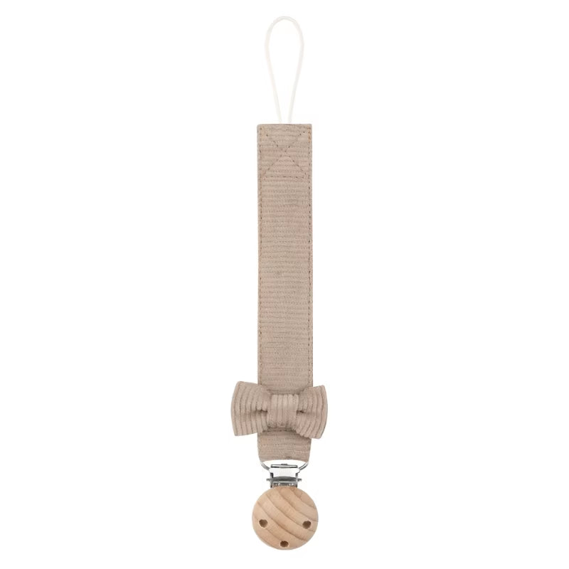 Pacifier Chain with Clip & Bow Designs Colorful & Attention Grabbing Pacifier Clip Teething Toy Holder Essential