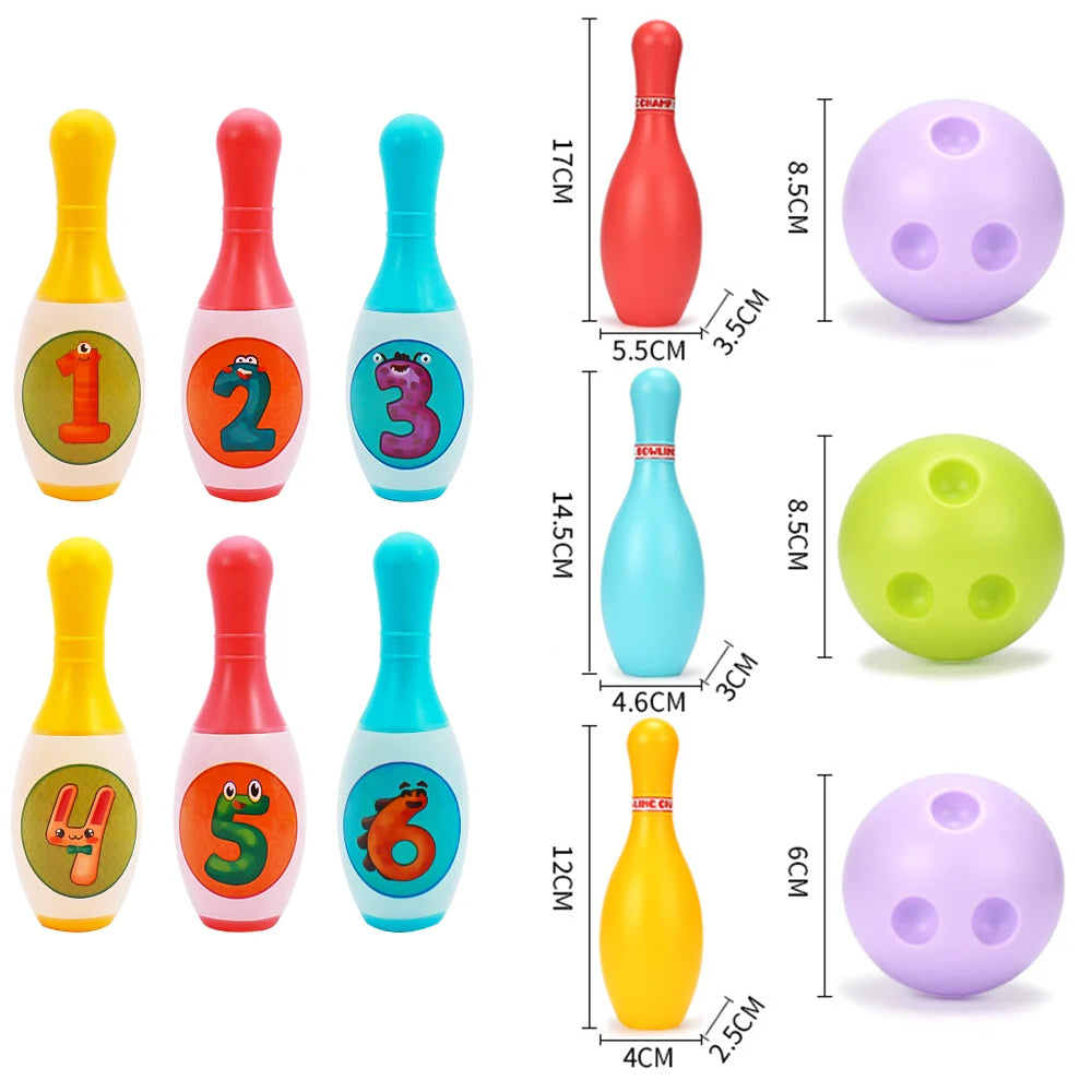 Bowling Set Education Toys for Kids Toddlers Animal Number Learning Indoor Outdoor Sports Games Toys for Kids Baby Gift