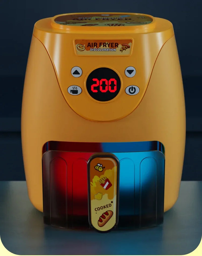 Kids Kitchen Air Fryer with Play Food Toddler Toys Cooking Kitchen Playset Girl Toys