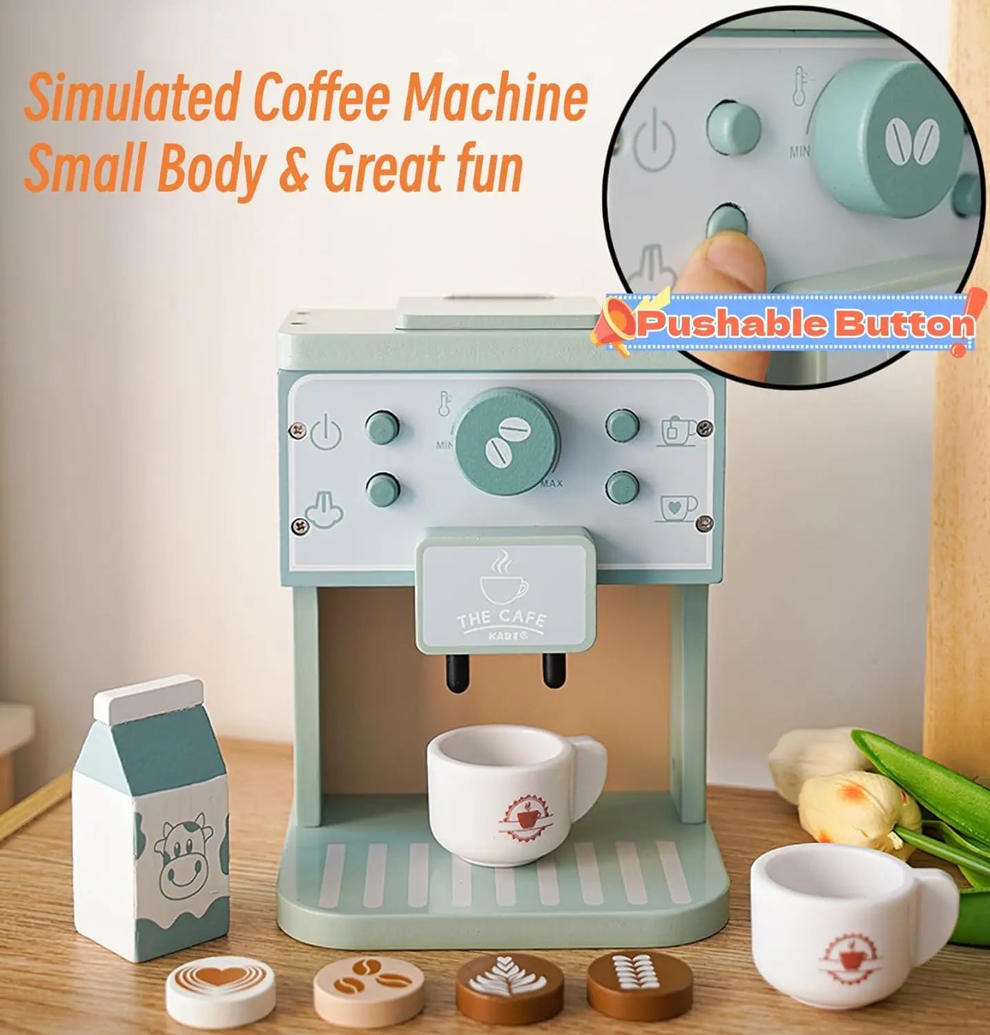 Wooden Play Kitchen for Children Wooden High Tea Set Pretend Play Food Learning Role Play Game Early Educational Toys Gifts