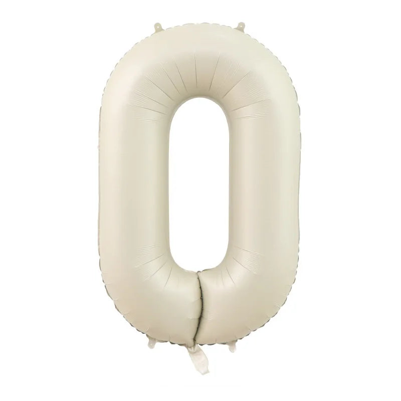 40 Inch Brown Beige Cream Number Balloons 1 2 3 4 5 6 Baby Birthday Number Foil Balloon Cream Beige Air Helium Baloon