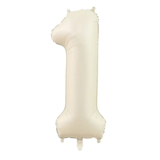 40 Inch Brown Beige Cream Number Balloons 1 2 3 4 5 6 Baby Birthday Number Foil Balloon Cream Beige Air Helium Baloon