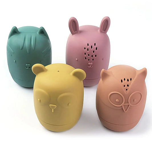 Baby Bath Toys Animal Cute Cartoon Toddler Water Toys Swim Bathroom Baby Silicone Sprinkler Bathtub Animal Toy Infant Kids Boys