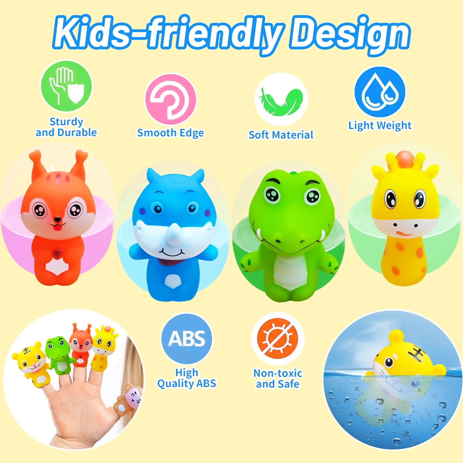 10PCS Soft Rubber Animal Finger Puppets for Kids Finger Hands Role Play Tell Story Cloth Doll Educational Toys for Children Gift