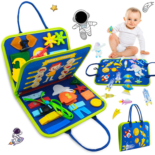 Montessori Busy Book Educational Toys for Toddler Portable Activity Travel Board Fine Motor Skills Early Education Learing Toys