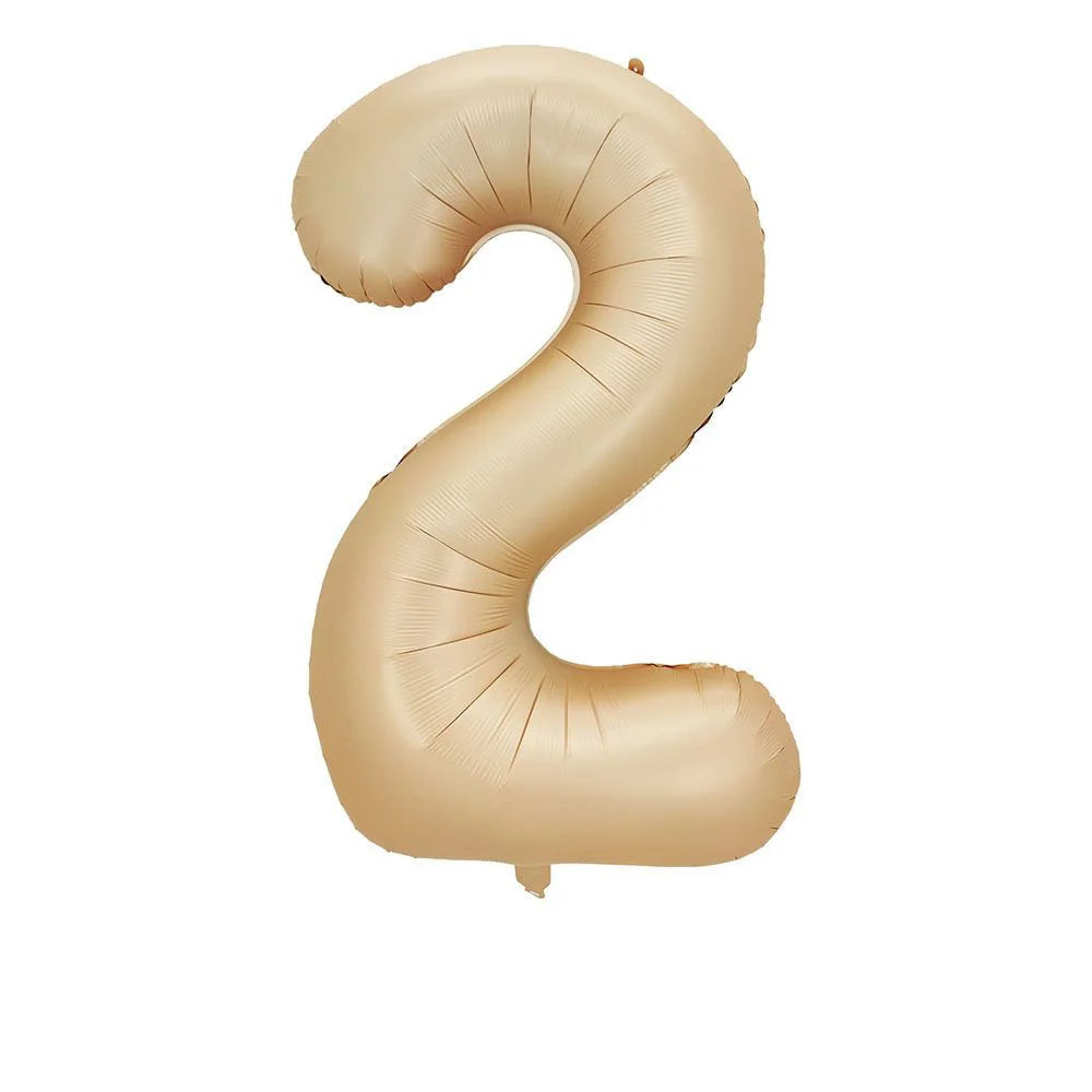 40 Inch Brown Beige Cream Number Balloons 1 2 3 4 5 6 Baby Birthday Number Foil Balloon Cream Beige Air Helium Baloon